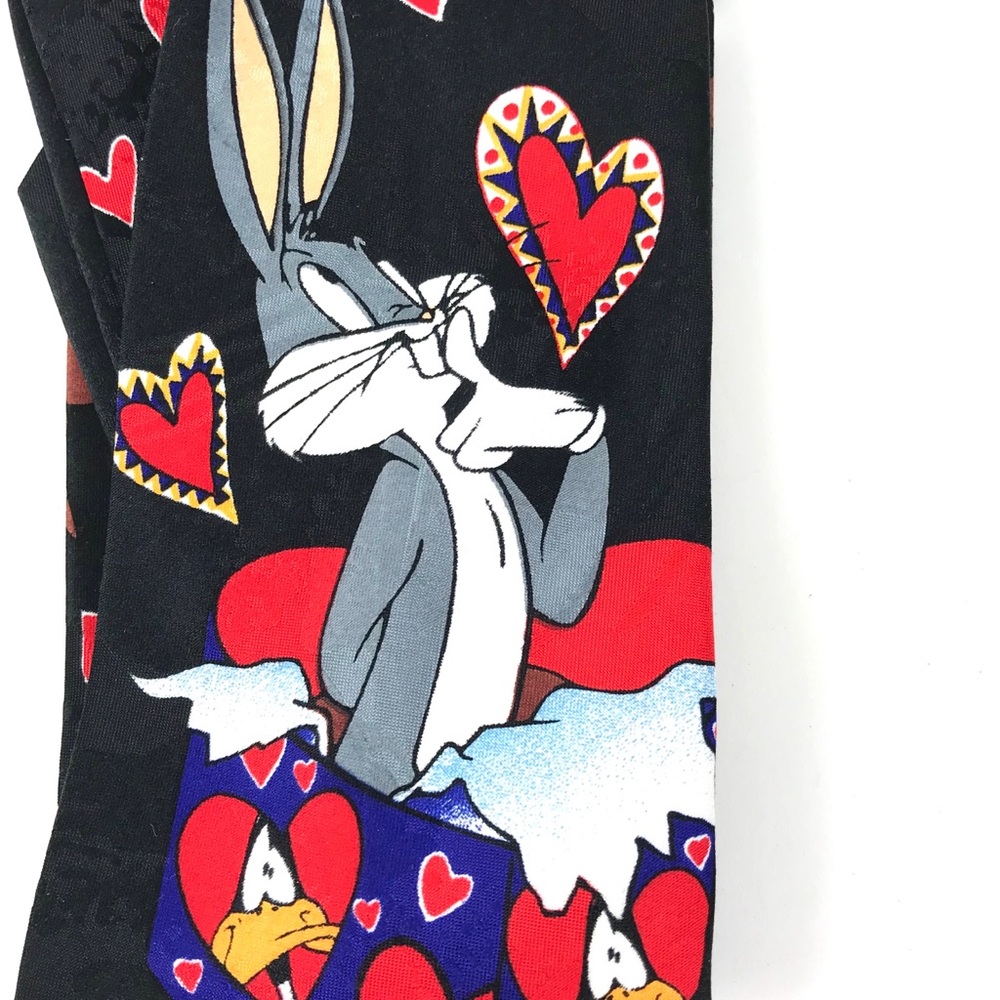Vtg Tie Valentines Hearts Bugs Taz Daffy Tweety